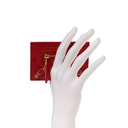 Balenciaga Agneau Giant Gold Hardware Card Case Rouge Sapphire 2 of 8