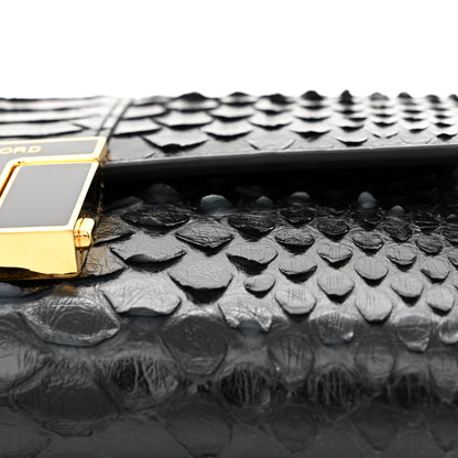 Tom Ford Semi Shiny Snakeskin 001 Chain Wallet Black 11 of 11