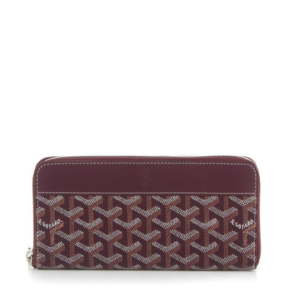 Goyard Goyardine Matignon Zip Around GM Wallet Burgundy 1 of 6