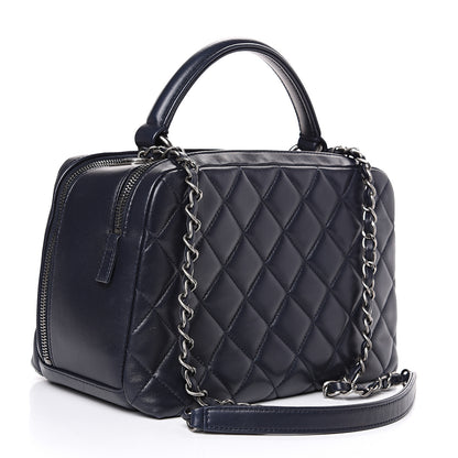 Chanel Lambskin Quilted Medium Trendy CC Bowling Bag Navy 2 of 12