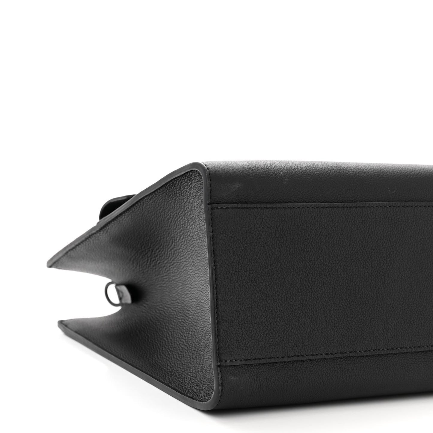 Soft Calfskin Lockme Tote MM Black