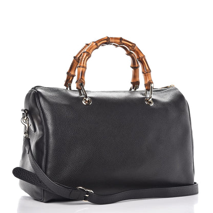 Gucci Calfskin Bamboo Medium Shopper Boston Black 4 of 11