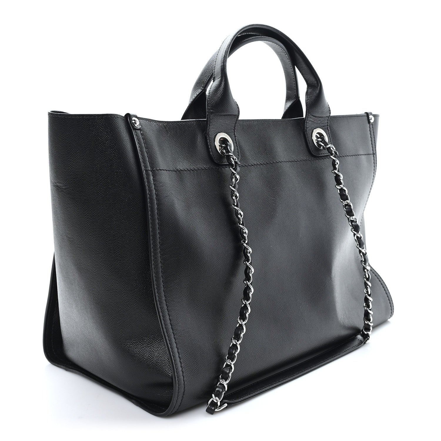 Chanel Caviar Medium Studded Deauville Tote Black 3 of 10