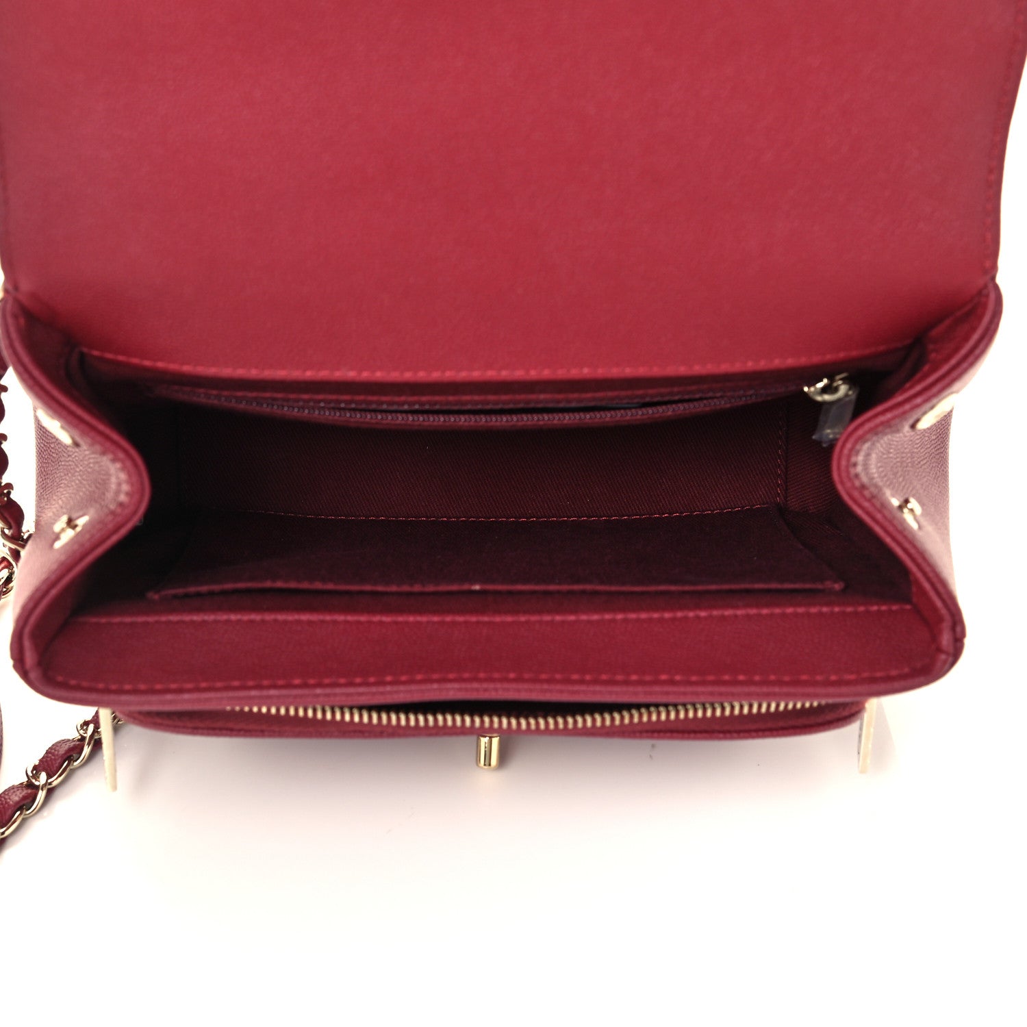 Chanel Caviar Quilted Small Business Affinity Flap Burgundy 5 of 11