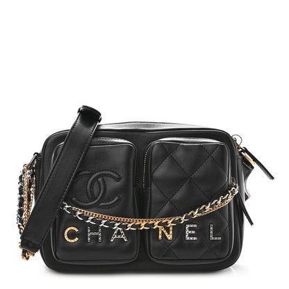 Chanel Calfskin Quilted Small Camera Case Black 1 of 10