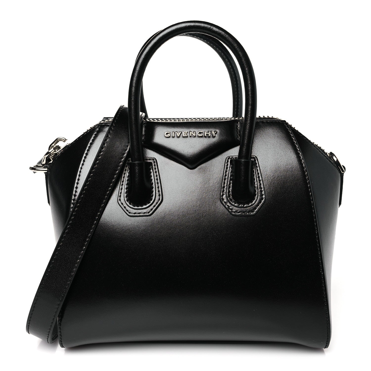 Givenchy Shiny Lord Calfskin Mini Antigona Black 1 of 10