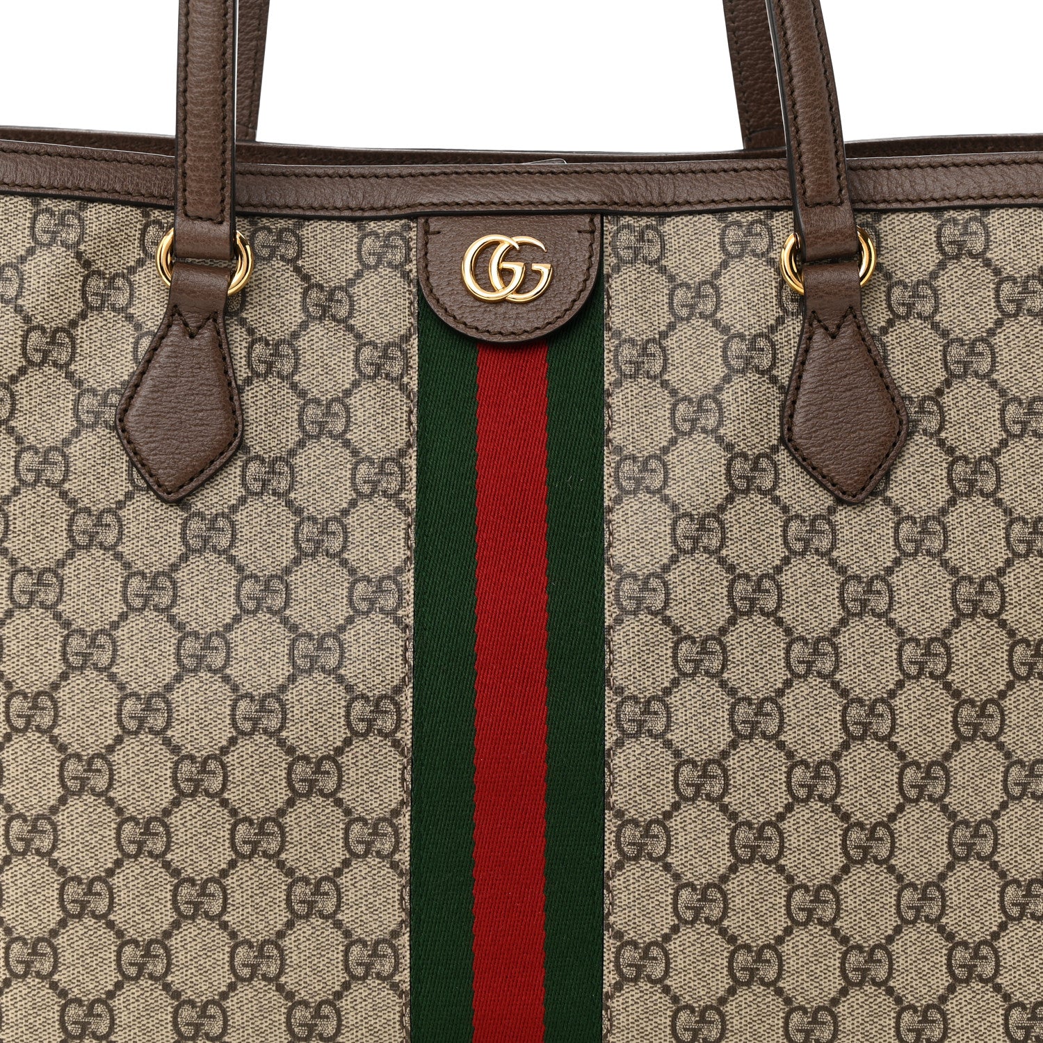 Gucci GG Supreme Monogram Medium Ophidia Shopping Tote Brown 8 of 10