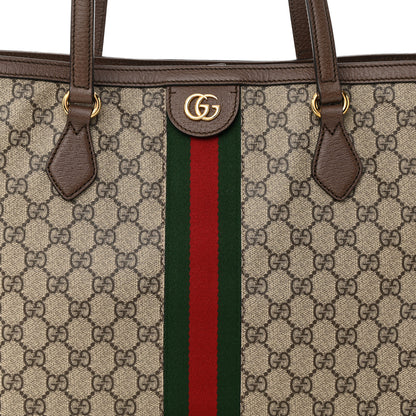 Gucci GG Supreme Monogram Medium Ophidia Shopping Tote Brown 8 of 10