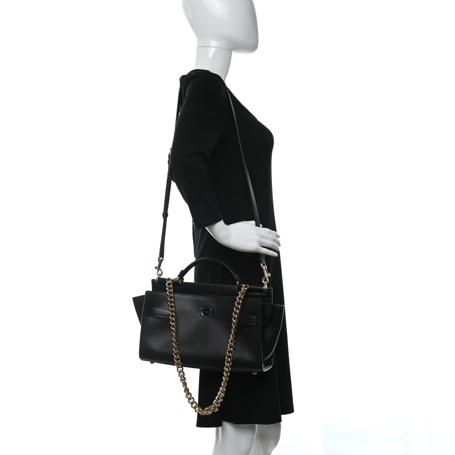 Dolce & Gabbana Calfskin Sicily 62 Black 2 of 8