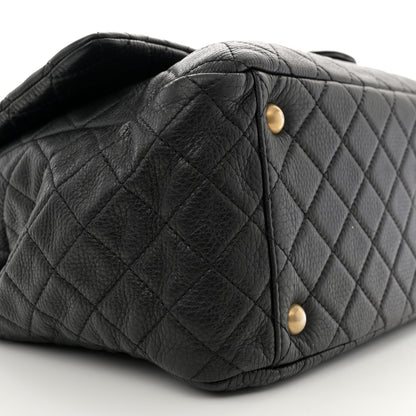Chanel Calfskin Quilted XXL Travel Flap Bag Black 9 of 15