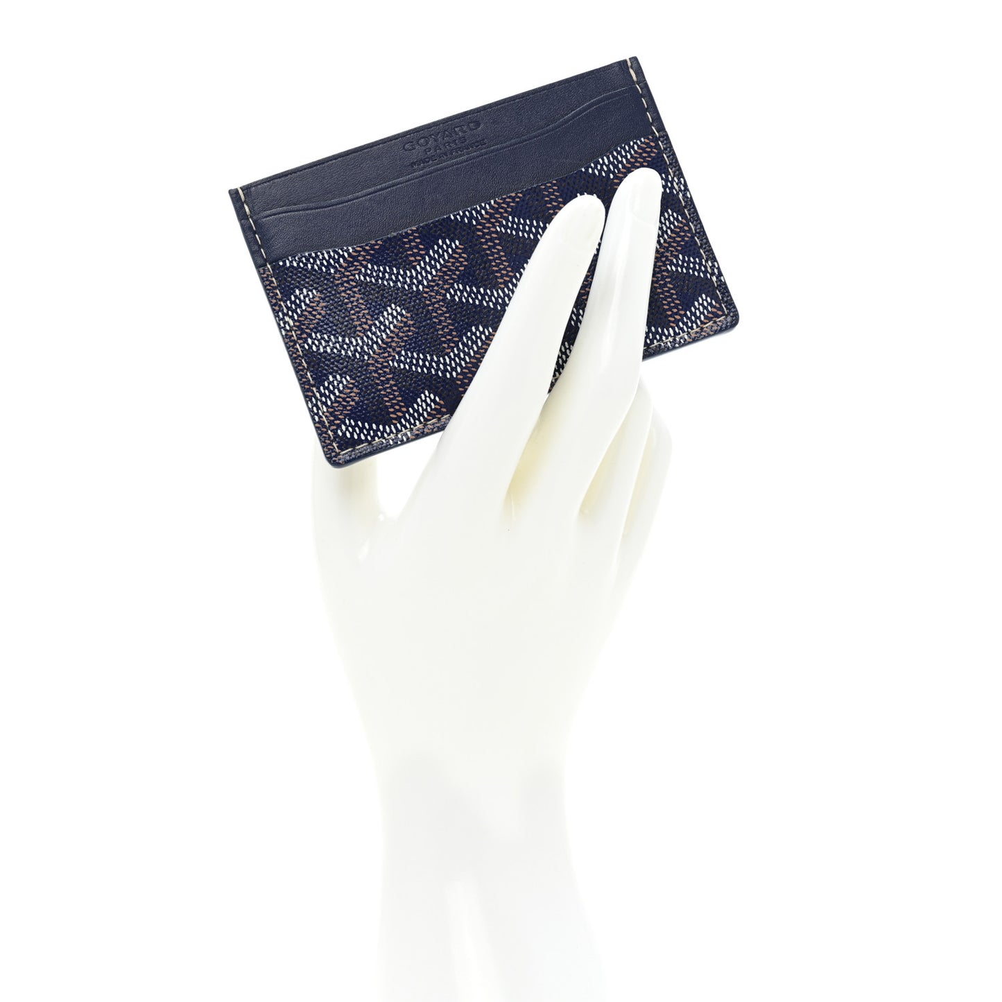 Goyardine Saint Sulpice Card Holder Navy