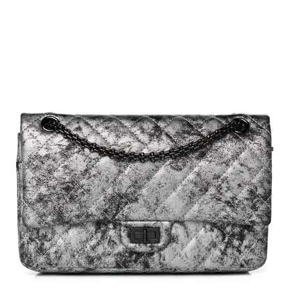 Chanel Metallic Caviar Quilted 2.55 Reissue 226 Flap Silver Black 1 of 15
