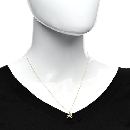 Jennifer Meyer 18K Yellow Gold Diamond Om Pendant Necklace 2 of 4