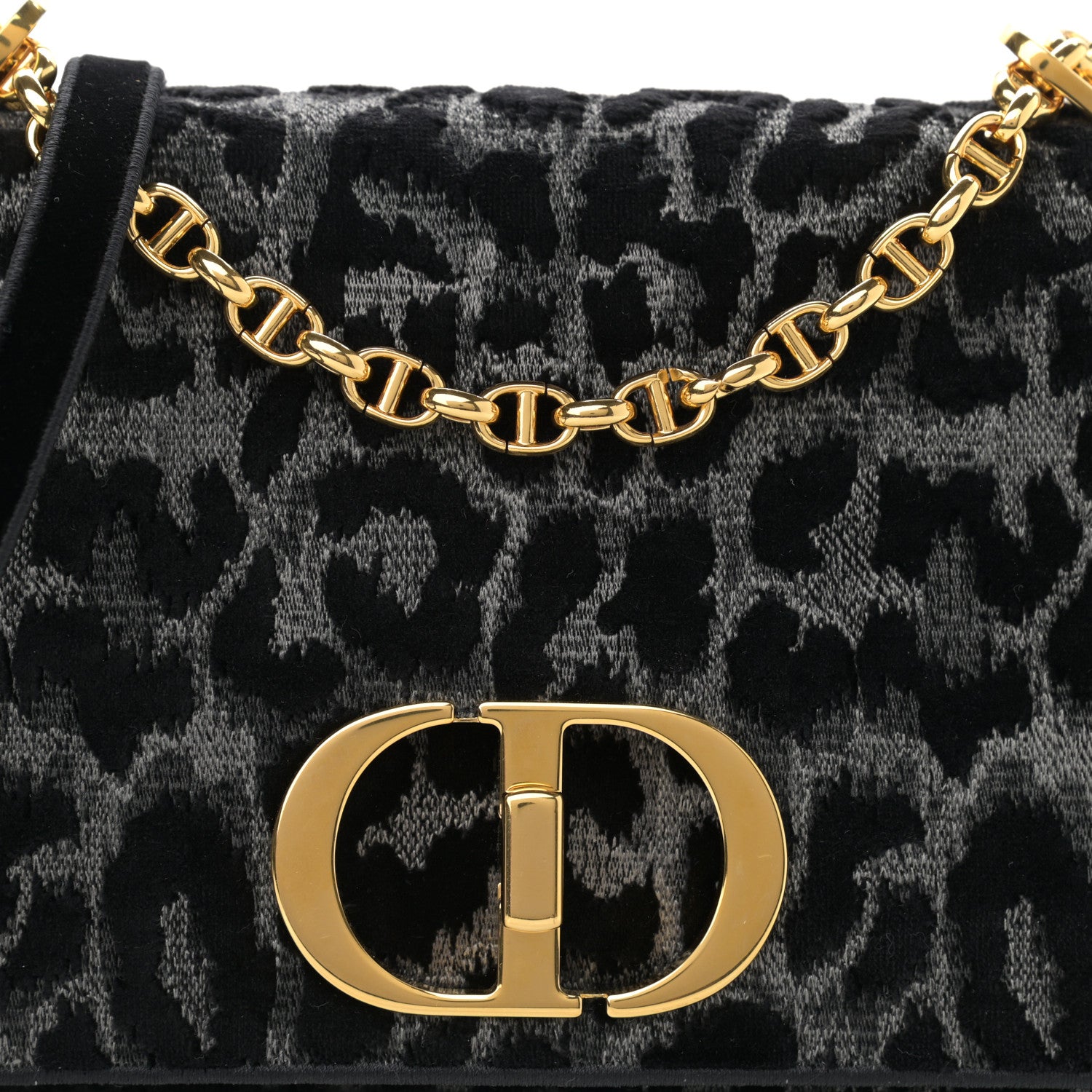 Christian Dior Velvet Mizza Embroidered Medium Caro Bag Gray 10 of 10