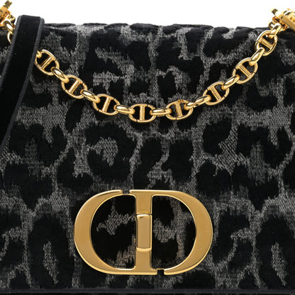 Christian Dior Velvet Mizza Embroidered Medium Caro Bag Gray 10 of 10