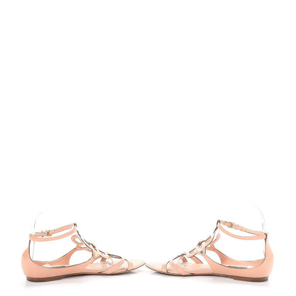 Louis Vuitton Patent Fleur Thong Sandals 37 Pink 5 of 12
