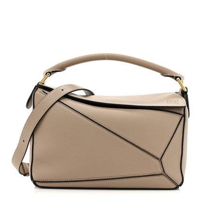 Loewe Grained Calfskin Small Puzzle Bag Sand 1 of 11