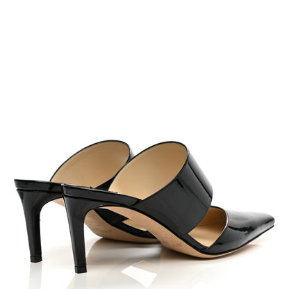 Jimmy Choo Patent Calfskin Hawke 65 Mules 37.5 Black 4 of 7
