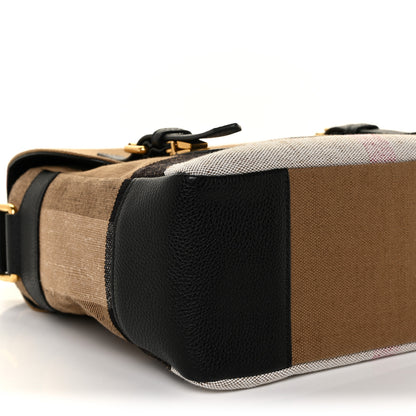 Burberry Canvas Mega Check Small Baildon Messenger Bag Black 7 of 8