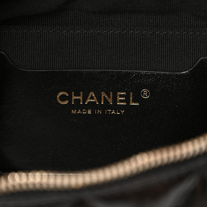 Chanel Shiny Aged Calfskin Quilted Utility Waist Belt Bag Black 6 of 11