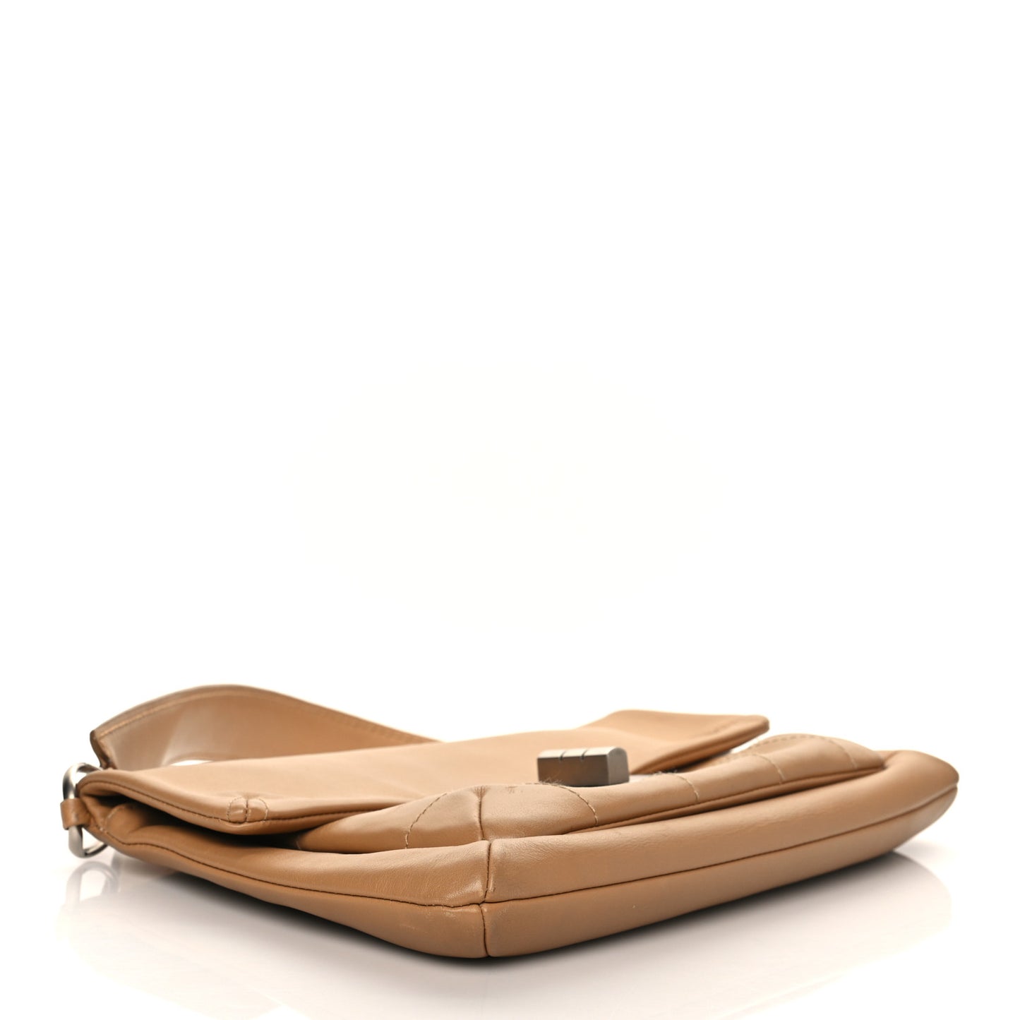 Lambskin Mademoiselle Chocolate Bar Shoulder Bag Beige