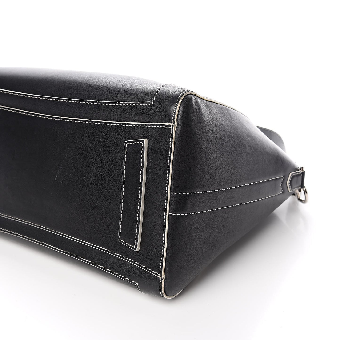 Calfskin Contrast Stitched Medium Antigona Black