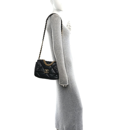 Chanel Lambskin Quilted Medium Chanel 19 Flap Black 2 of 10