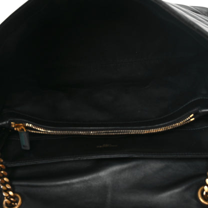 Saint Laurent Calfskin Y Quilted Monogram Large Loulou Chain Satchel Black 5 of 12