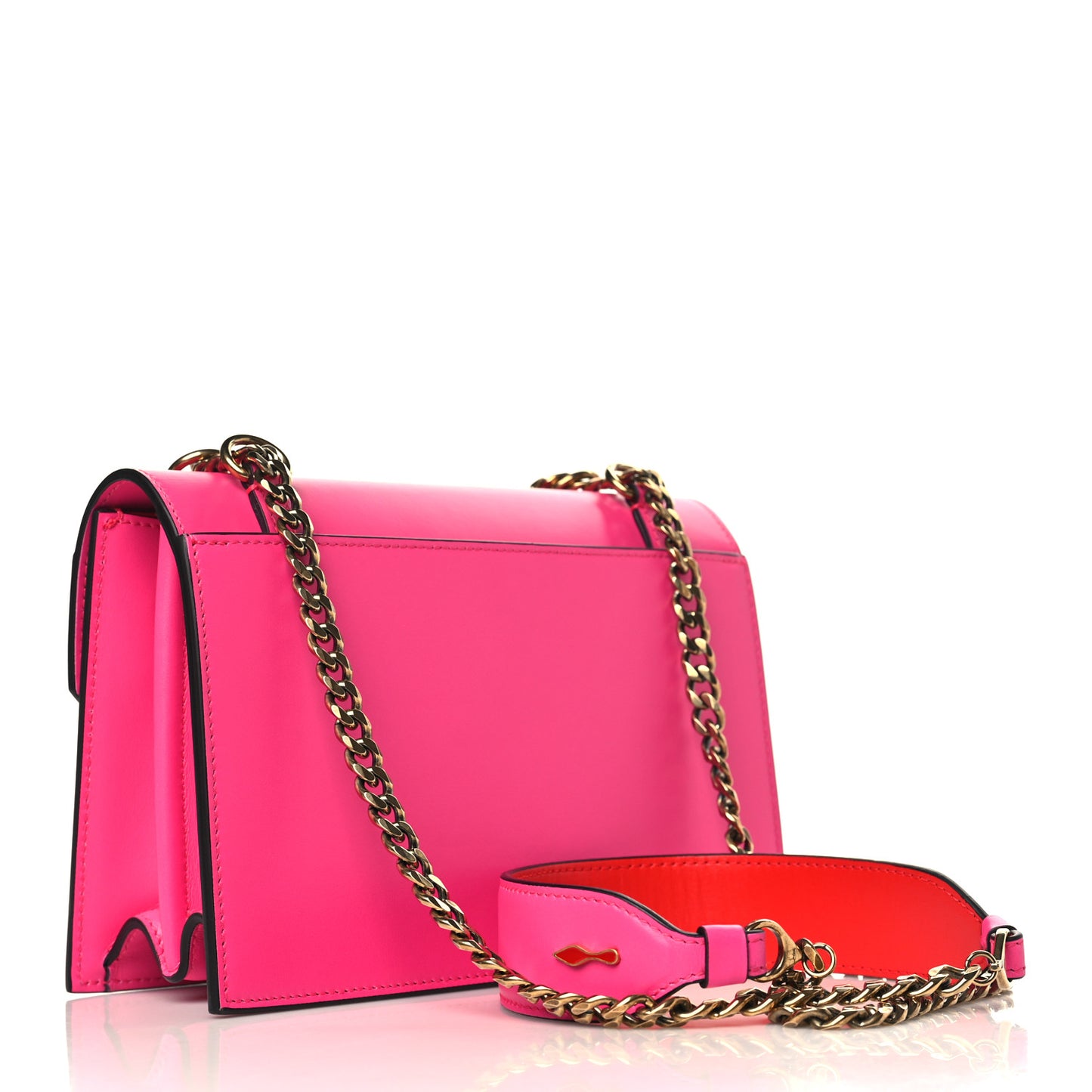 Calfskin Small Elisa Shoulder Bag Hot Pink