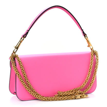 Valentino Garavani Calfskin Vlogo Loco Shoulder Bag Feminine Pink 3 of 9