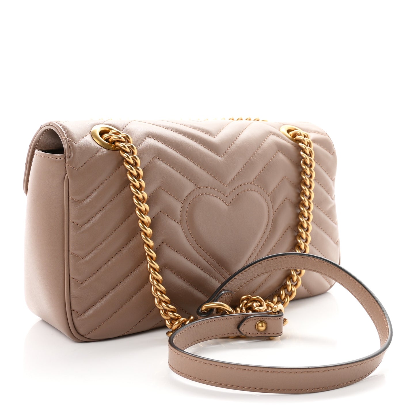 Calfskin Matelasse Small GG Marmont Shoulder Bag Porcelain Rose