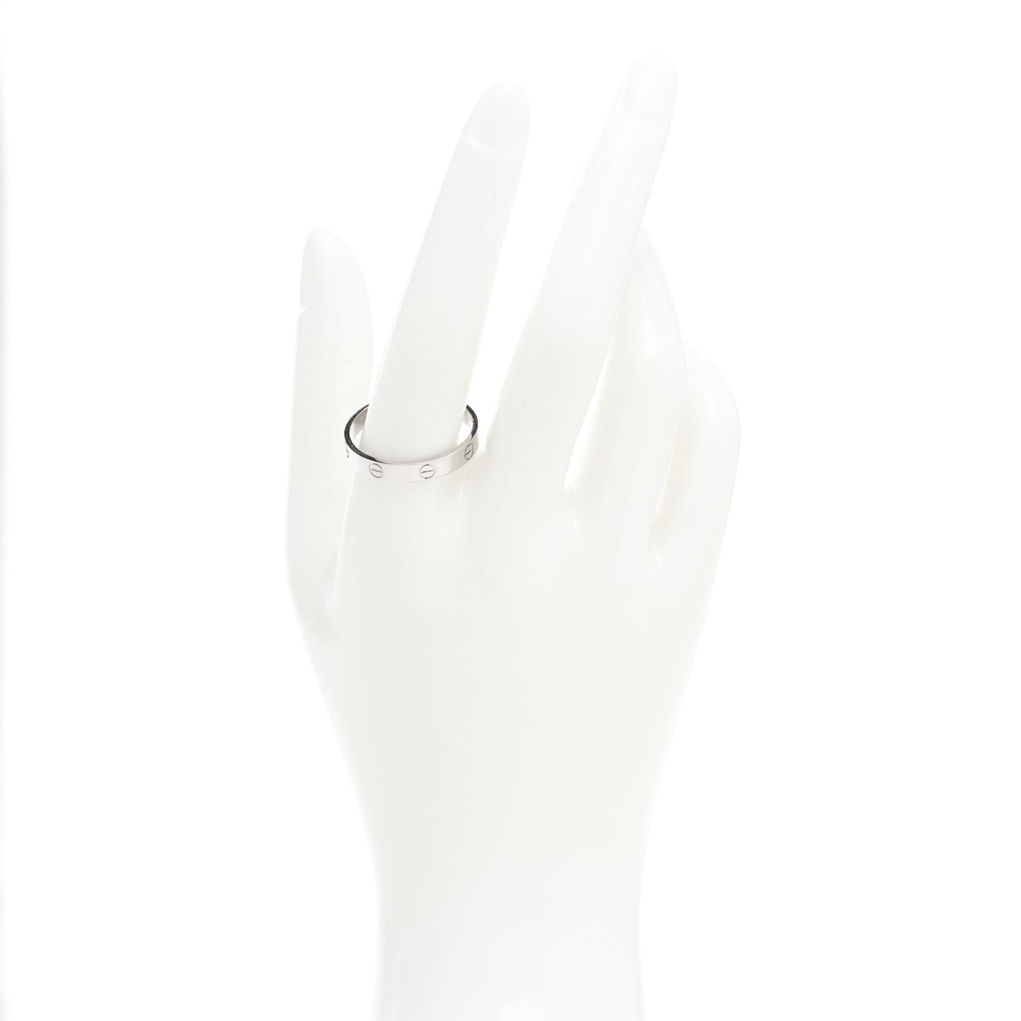 18K White Gold 3.5mm LOVE Wedding Band Ring 64 10.75
