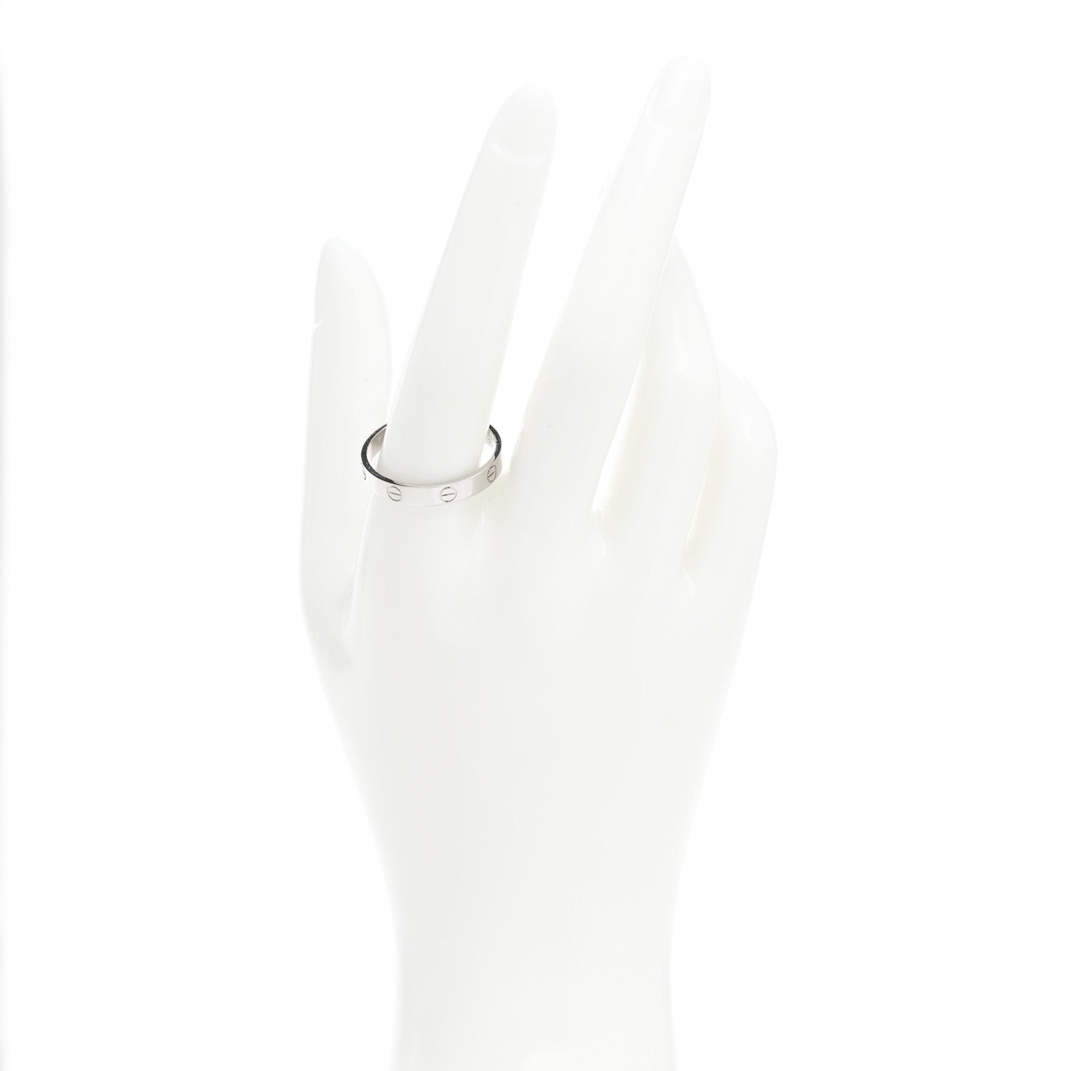 Cartier 18K White Gold 3.5mm LOVE Wedding Band Ring 64 10.75 2 of 6