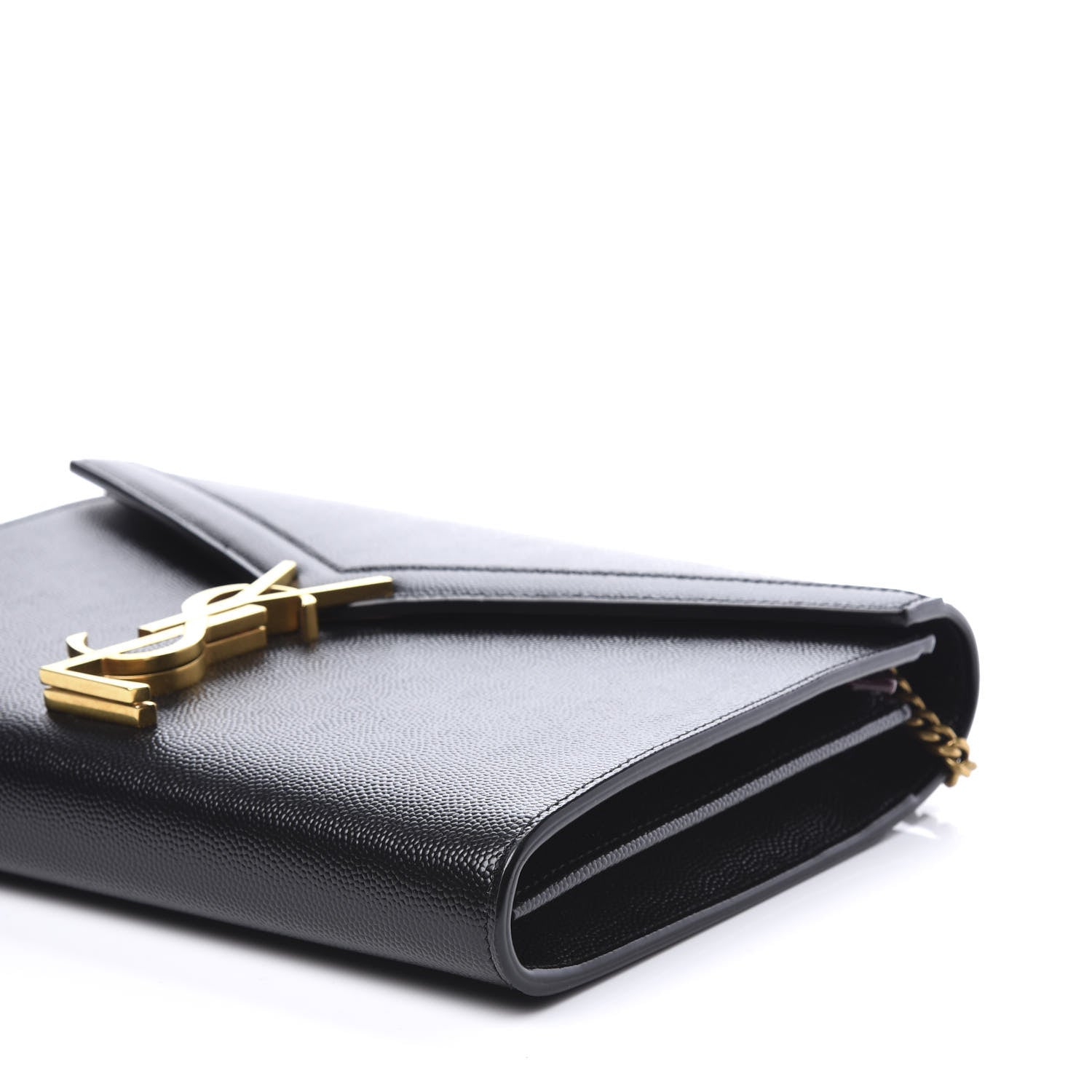Saint Laurent Grain De Poudre Monogram Cassandra Chain Wallet Black Rouge Legion 8 of 12