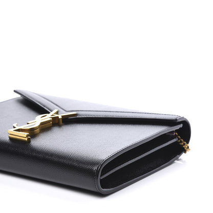 Saint Laurent Grain De Poudre Monogram Cassandra Chain Wallet Black Rouge Legion 8 of 12