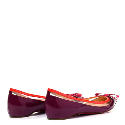 Christian Louboutin Patent PVC Suspendo Ballet Flats 38.5 Pink 4 of 7