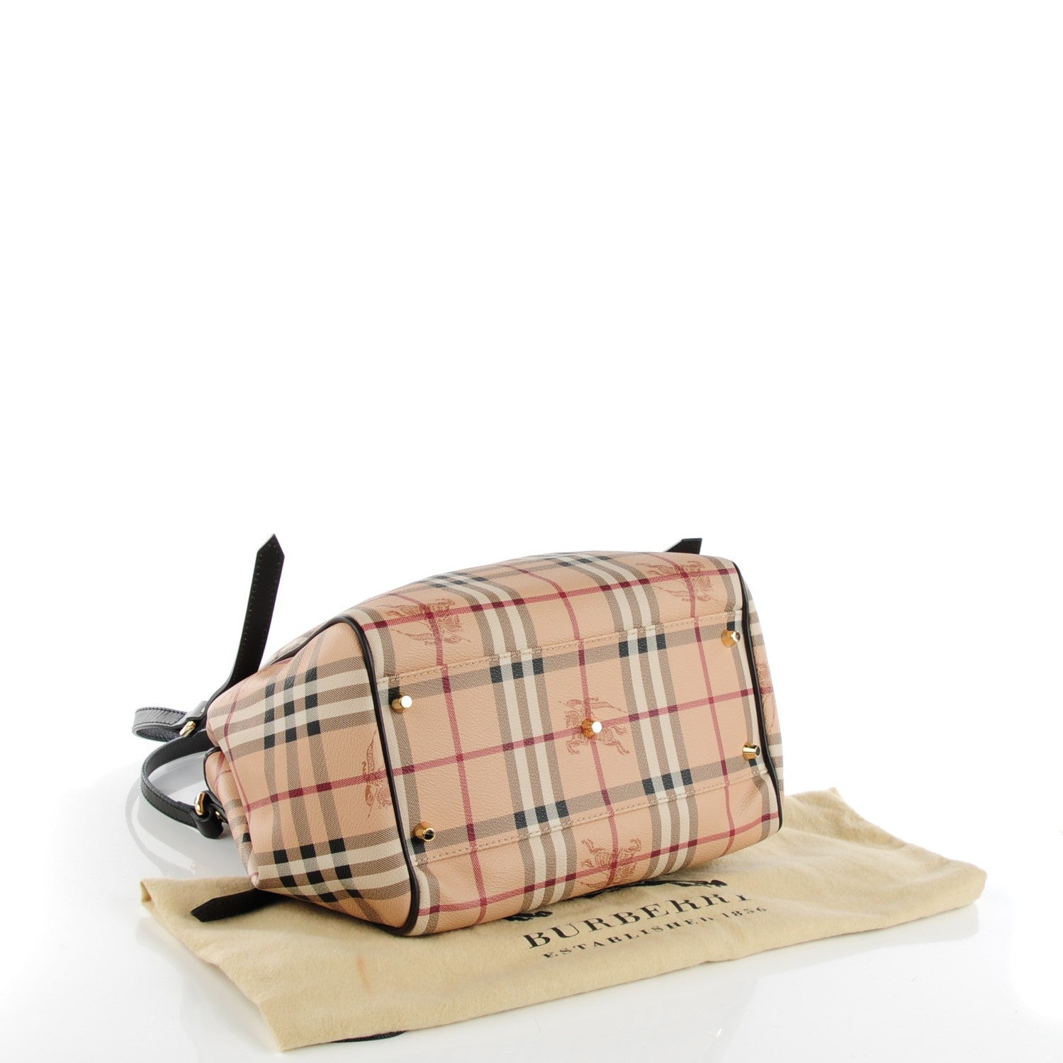 Burberry Haymarket Check Small Canterbury Tote Chocolate 4 of 9