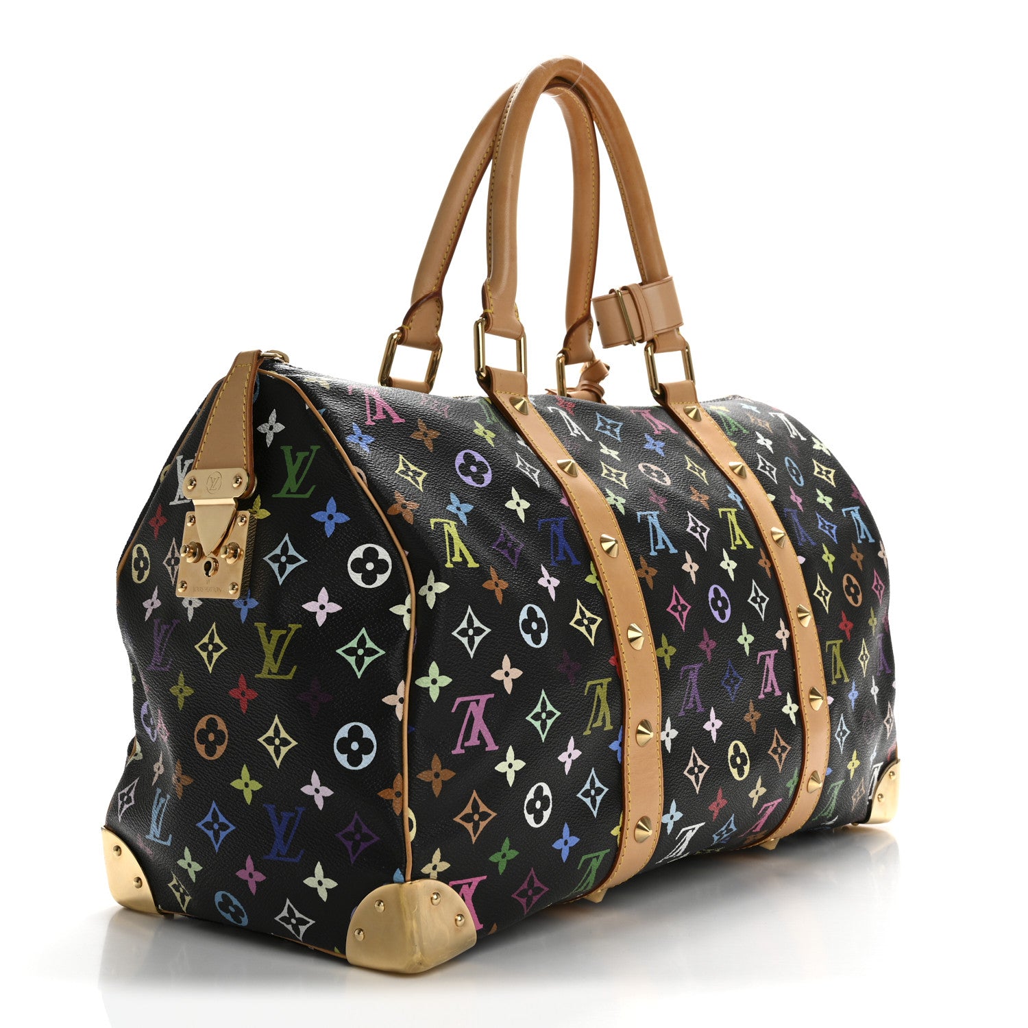 Louis Vuitton Monogram Multicolor Keepall 45 Black 2 of 15