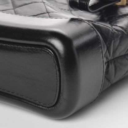 Chanel Aged Calfskin Quilted Small Gabrielle Hobo Black 6 of 10