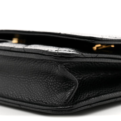 Chanel Caviar Quilted Wallet on Chain WOC Black 10 of 11