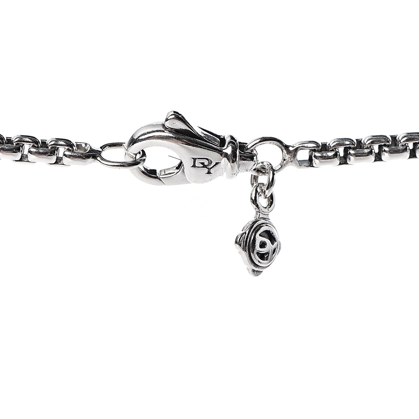 Sterling Silver Logo Station Necklace 46"