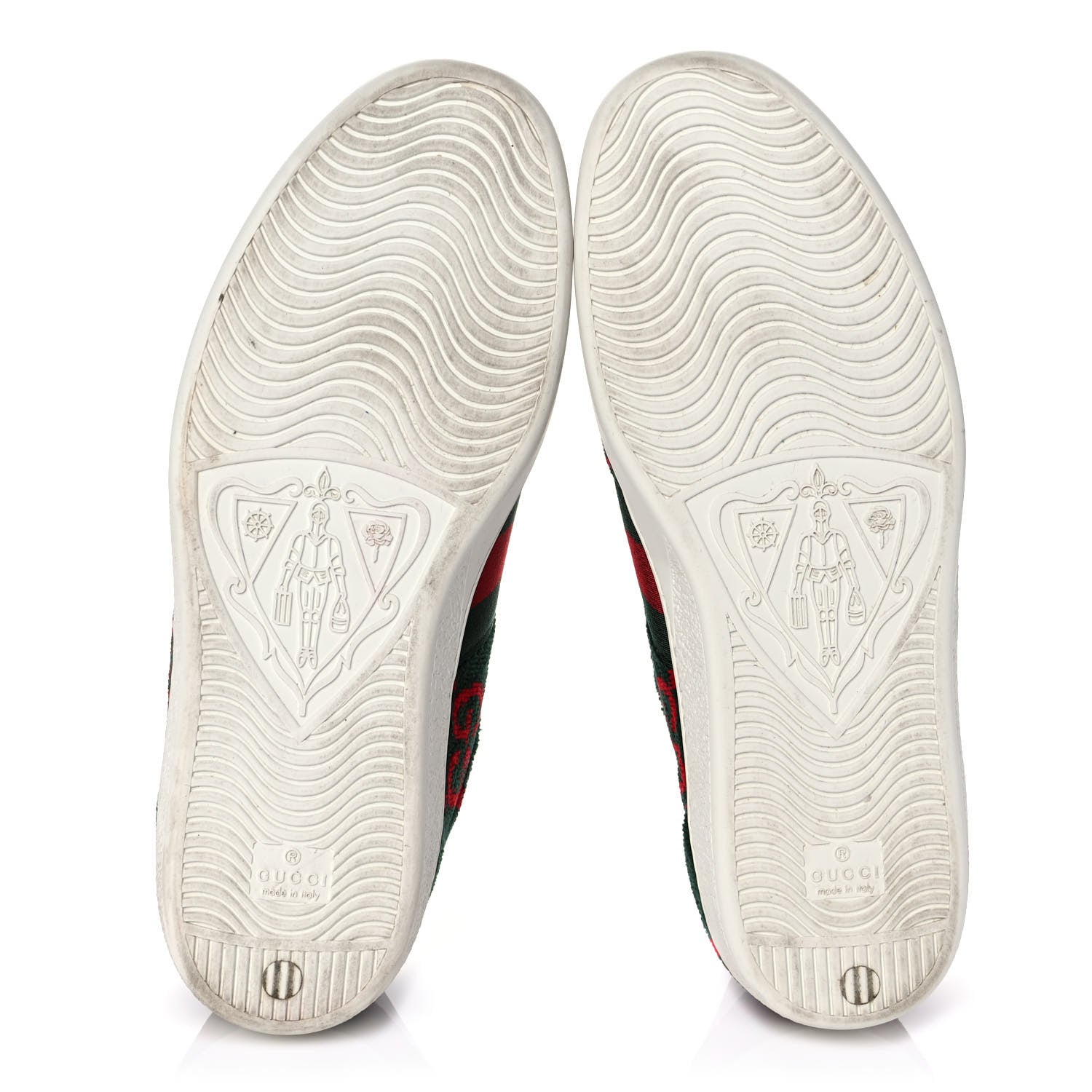 Gucci Covered Wool Big GG Monogram Mens Sneakers 9 Green Red 5 of 8