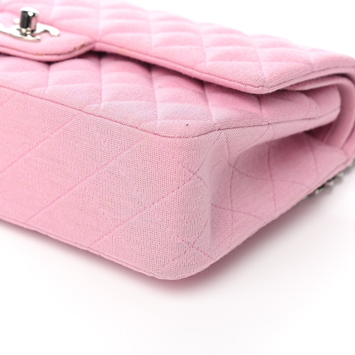 Jersey Quilted Small Double Flap Pink