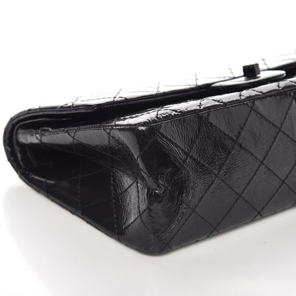 Chanel Distressed Patent Quilted 2.55 Reissue 226 Flap Black 5 of 10