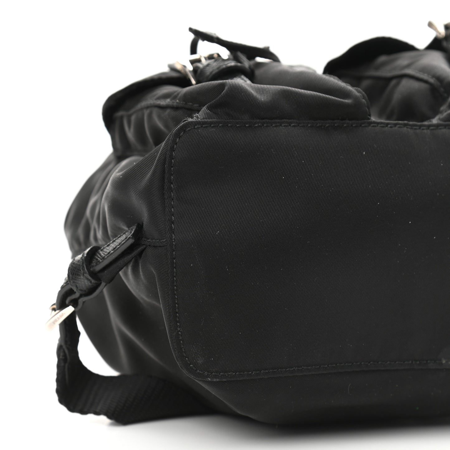 Nylon Vela Mini Crossbody Backpack Black