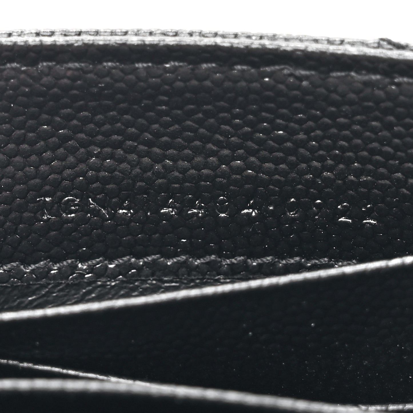 Grain De Poudre Matelasse Chevron Small Monogram Envelope Wallet Black