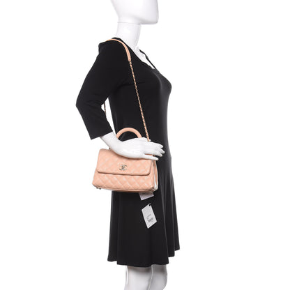 Chanel Caviar Quilted Mini Coco Handle Flap Light Pink 2 of 10