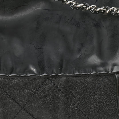 Chanel Vinyl Calfskin Quilted Flap Messenger Black 10 of 15