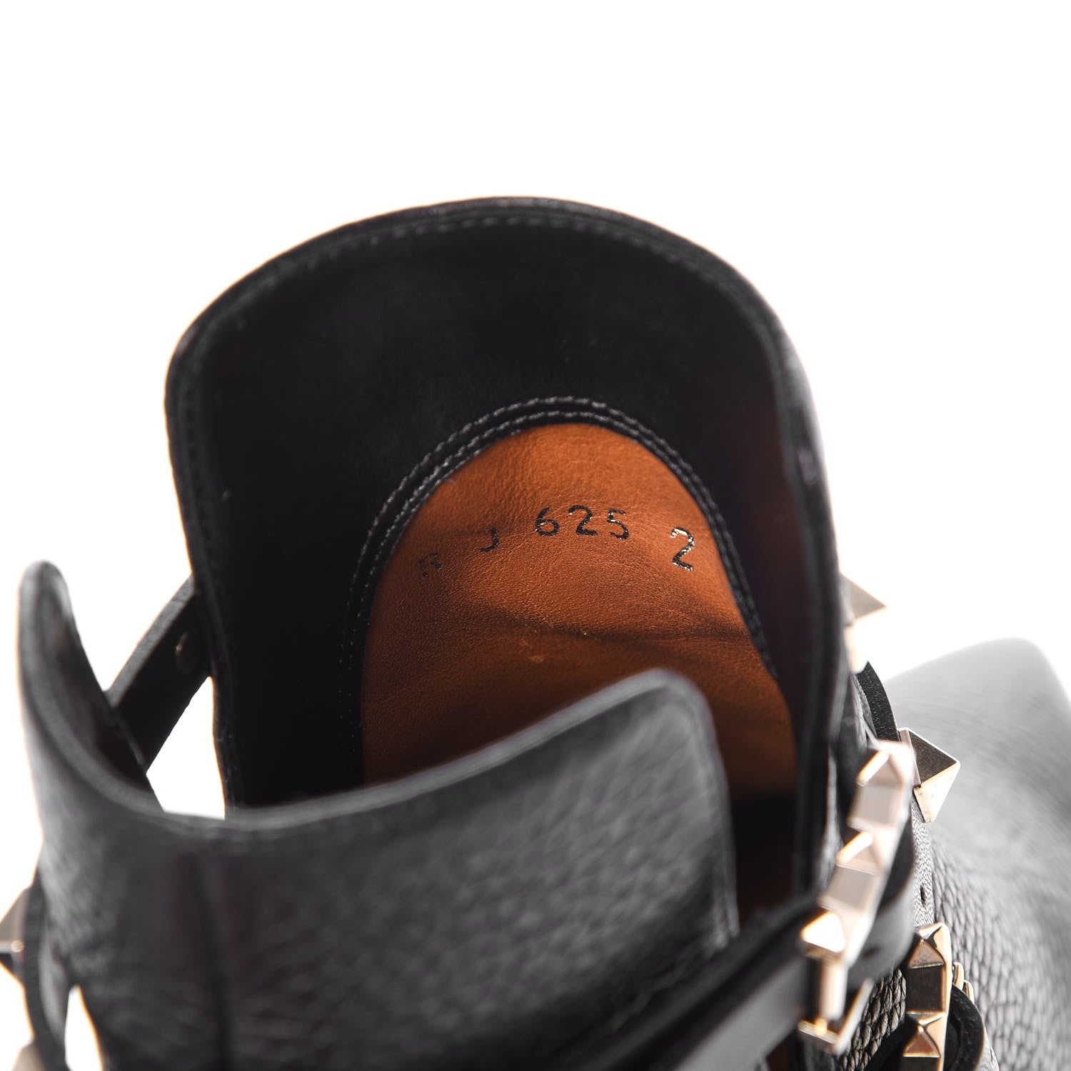 Valentino Garavani Grained Calfskin Rockstud Double Buckle 65mm Ankle Boots 35.5 Black 9 of 11