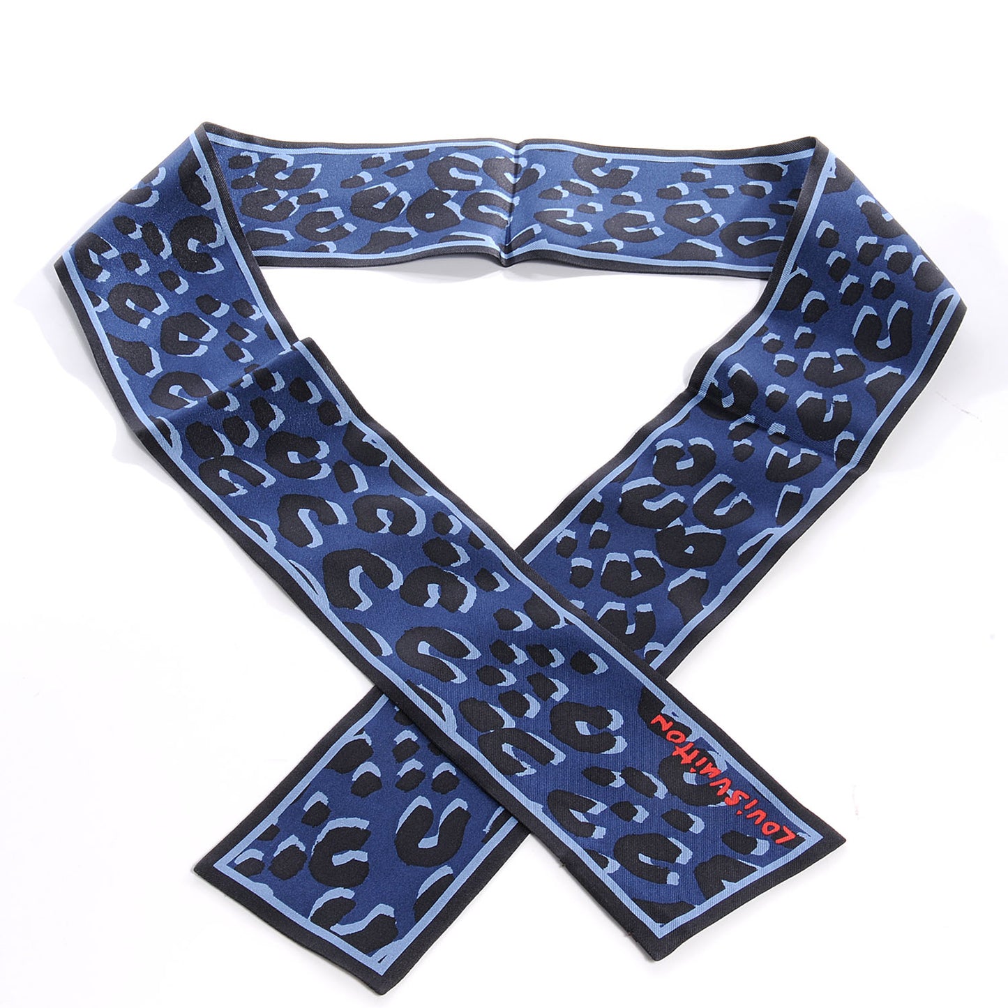 Silk Leopard Bandeau Blue